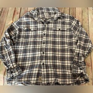 JACHS Men’s Flannel Button Up XXL Plaid Shirt